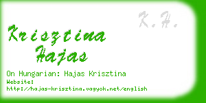 krisztina hajas business card